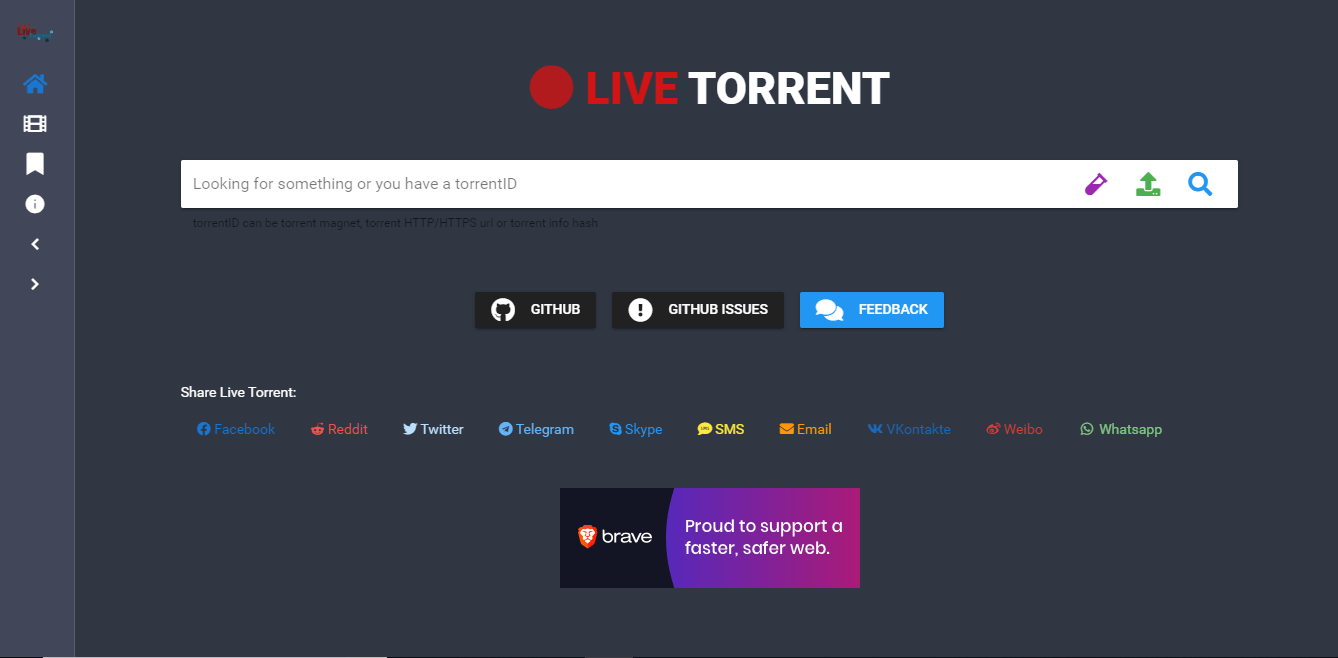 live-torrent：一个支持磁力链和种子的在线搜索云播Web客户端-主机优惠