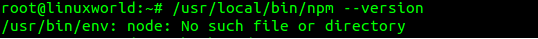 出现/usr/bin/env: node: No such file or directory错误解决方法